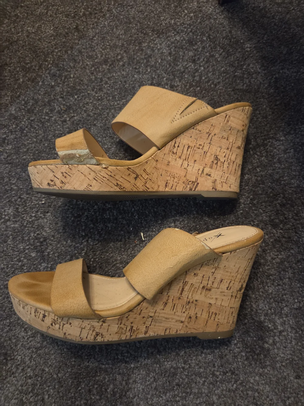 Xappeal Tan Slide Sandals